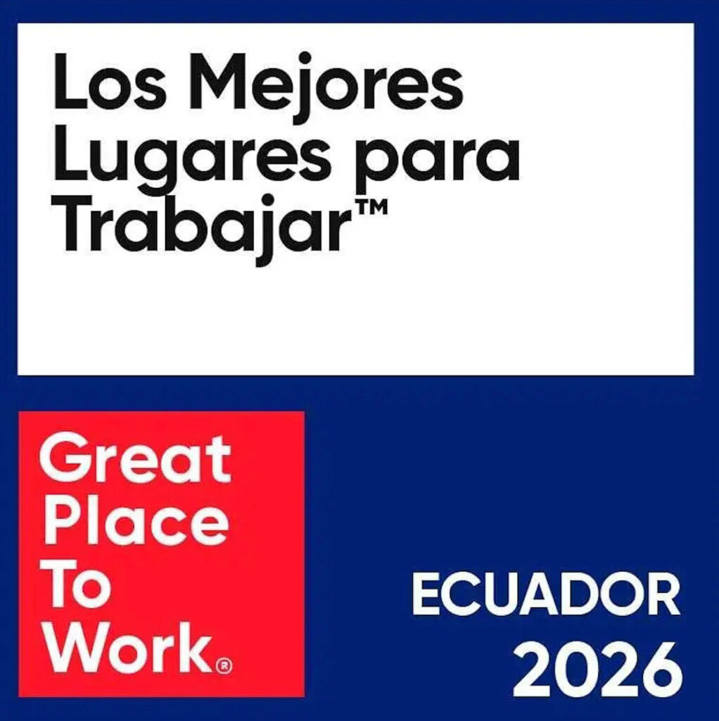 Sello de certificación Great Place To Work Ecuador, reconociendo a Spingarn entre los mejores lugares para trabajar